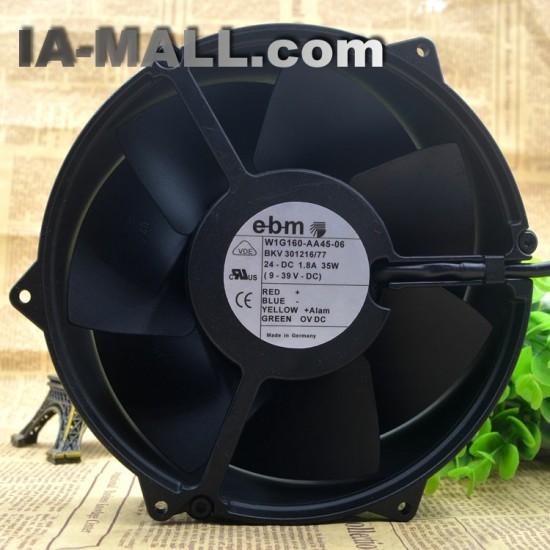 EBM W1G160-AA45-06 24V 1.8A 17CM metal high temperature resistant fan