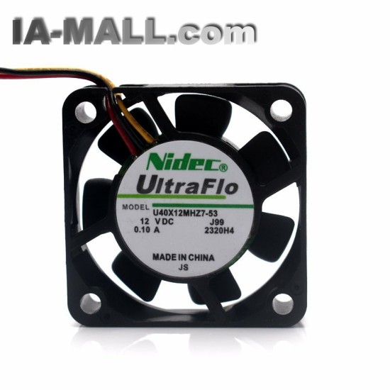 NIDEC U40X12MHZ7-53 4cm DC 12V 0.1A NBR bearing axial cooling fan