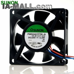 SUNON PMD2407PTB1-A 24V 4.3W 7CM 3wire inverter case fan