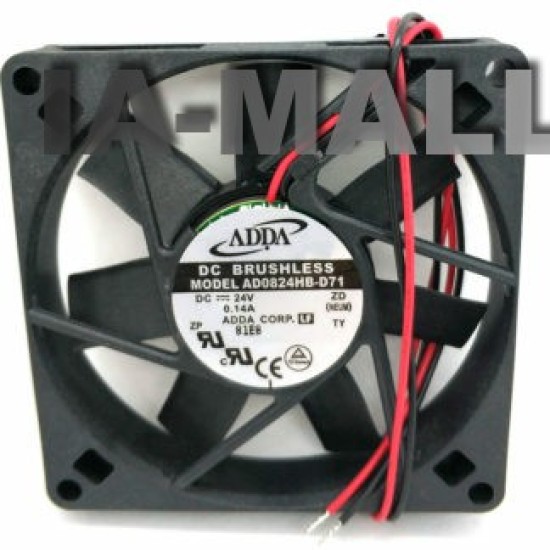 ADDA AD0824HB-D71 24v 0.14a  80*80*15MM 80MM 2wire cooling fan