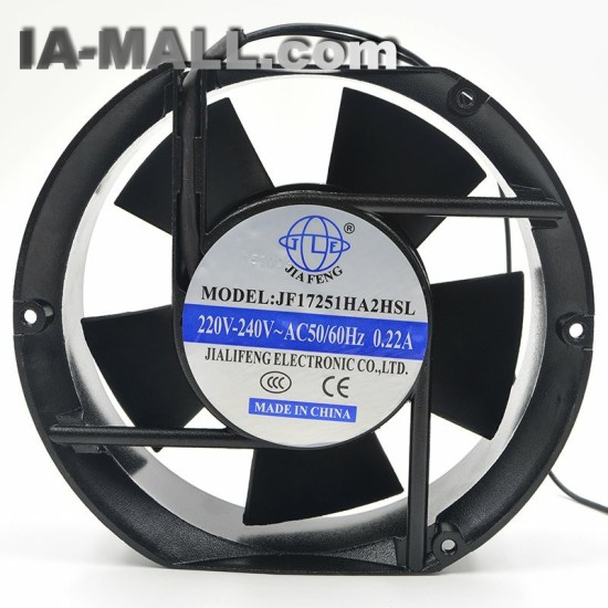 JF17251HA2HSL AC 220V 50/60Hz 0.22A 170*170*51 fans JF17251HA2HSL AC 220V 50/60Hz 0.22A 170*170*51 fans