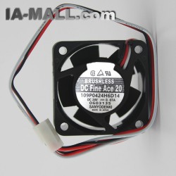 Sanyo 109P0424H6D14 DC24V 0.07A 3-Wires Double Ball Bearing Axial Fan