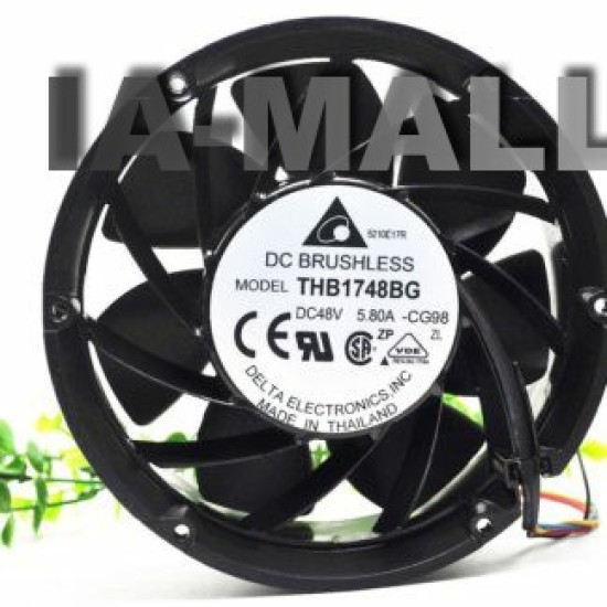 Delta THB1748BG DC48V 5.80A 607.0CFM round metal cooling fan