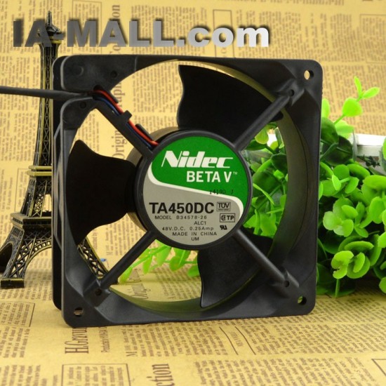 NIDEC TA450DC B34578-26 DC48V 0.25A 3-Wire Axial Flow Cooling Fan