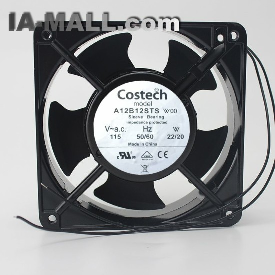 Costech A12B12STS W00 12CM 115V 22/20W Cooling Fan