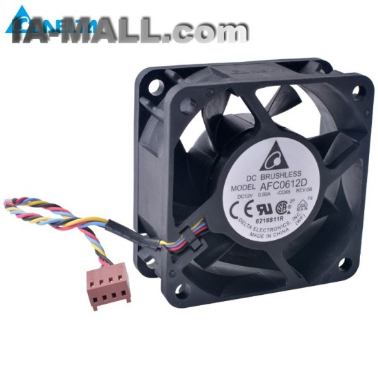 DELTA AFC0612D 60m 12V 0.60A 4-wire 4Pin PWM double ball bearing high volume air cooling fan