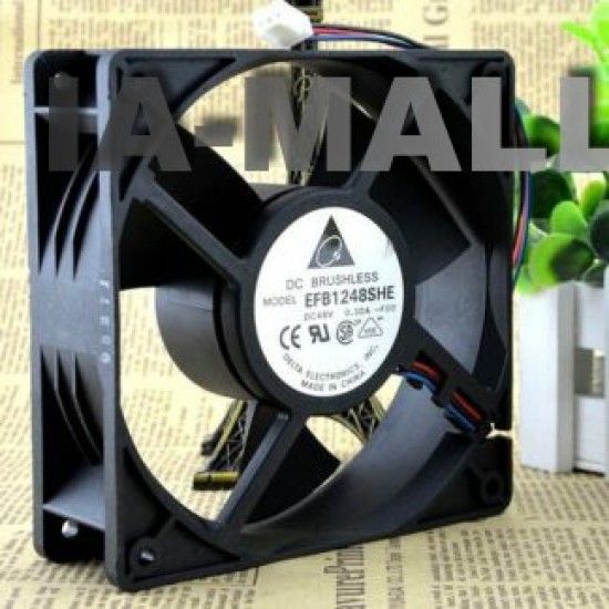 DELTA EFB1248SHE-F00 48V 0.30A 120*120*38 3P 12cm speed cooling fan