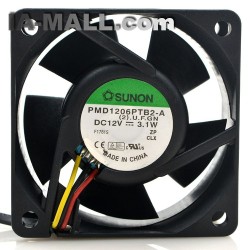 SUNON PMD16PTB3-A, (2).U.F.GN DC 12V 3.1W 60x60x25mm Server Square fan