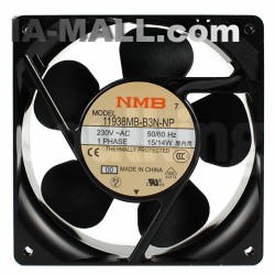 NMB 11938MB-B3N-NP 230VAc 50/60HZ 15/14W thermally protected cooling fan