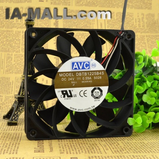 AVC DBTB1225B4S 12CM 24V 0.55A three-line high-volume fan