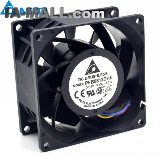 Delta PFB0812DHE 8CM  3.3A 12v 80 * 80 * 38mm Axial Cooling Fan