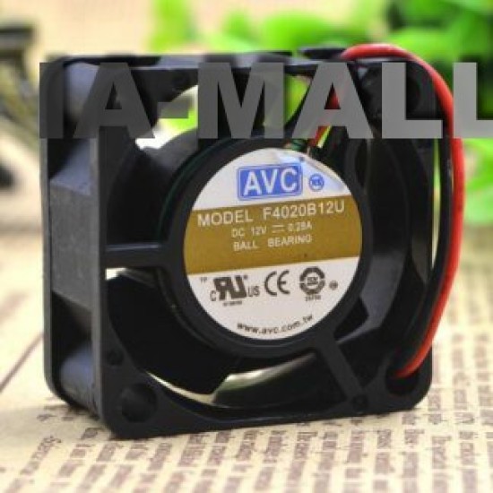 AVC F4020B12U DC12V 0.28A 4CM 2-wire cooling fan