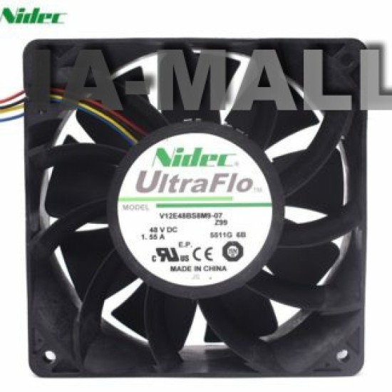 Nidec V12E48BS8M9-07 48V 1.55A 1*1*38mm 4-P pwm case cooling fan