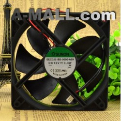 SUNON EEC0251B2-0000-A99 12V 3.4W 12CM 120*120*25 2 line mute fan