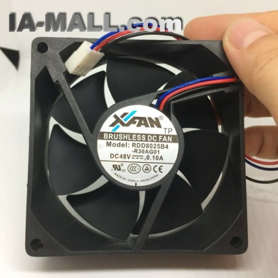 XFAN RDD8025B4 DC48V 0.10A 3line 8CM cooling fan