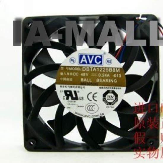 AVC DBTA1225B8M 48V 0.24A 12CM 12025 three line drive cooling fan