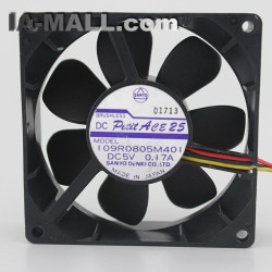 SANYO 109R0805M401 DC5V 0.17A 3-wire speed 8CM cooling fan