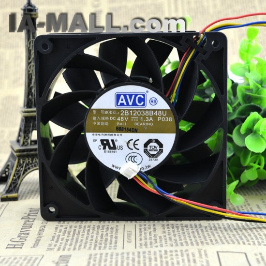 AVC 2B12038B48U DC48V 1.3A 12CM double ball bearing fan