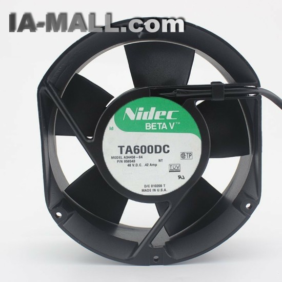 Nidec TA600DC A34458-64 DC48V 0.42A axial server cooling fan