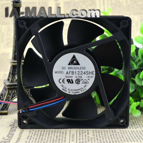 Delta AFB1224SHE 12038 120mm 12cm DC 24V 0.75A 3 lines server inverter axial cooling fan