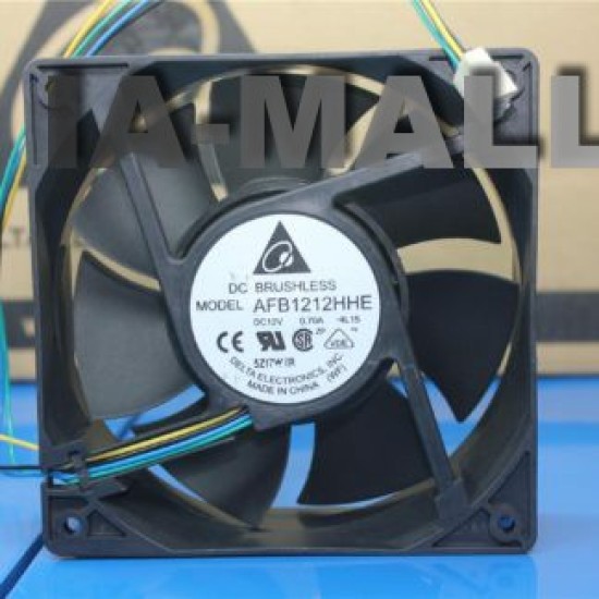 Delta AFB1212HHE 12cm 12V 0.70A double ball four-wire PWM cooling fan