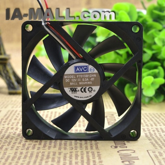 AVC F7015B12HN DC12V 0.3A ball bearing 3-wire fan