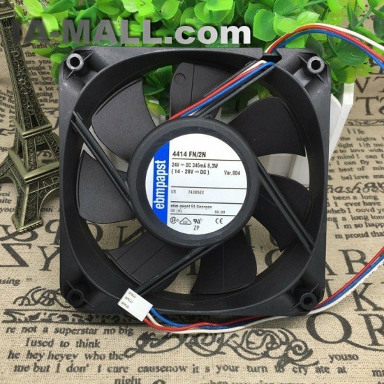 Ebmpapst 4414FN/2N DC24V 8.3W 3-wire Square Cooling Fan