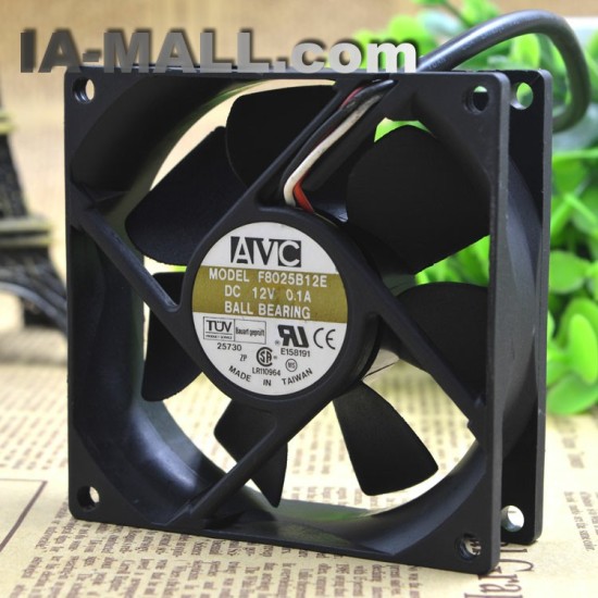 AVC F8025B12E DC12V 0.1A 3 line double ball bearing cooling fan