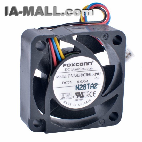 FOXCONN PVA030C05L-P01 DC5V 0.055A 4-wire Brushless fan