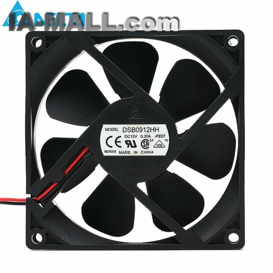 Delta DSB0912HH DC12V 0.30A 2-pin 92*92*25mm Server Square axial cooling fan