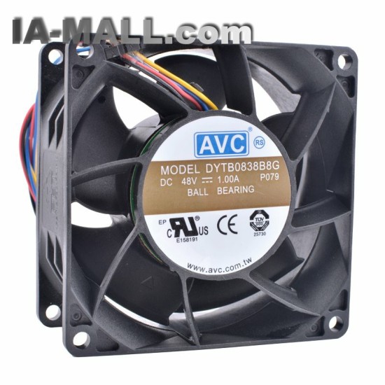 AVC DYTB0838B8G DC48V 1.00A Double ball bearing 4-wire server cooling fan