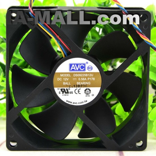 AVC DS09225B12U 12V 0.56A 9CM 2wire Double ball bearing cooling fan