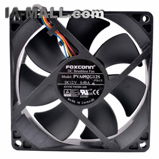 PVA092G12S Foxconn DC12V 0.40A pwm fan