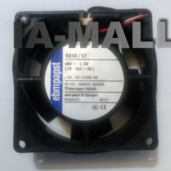 Ebmpapst 8318/17 80MM 48v DC Fan with Alarm Sensor 80x80x32 mm  36-56v DC 48VDC