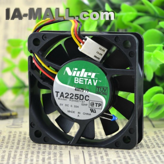 NIDEC TA2250C R34487-57 DC5V 0.31A 6cm 3 wire cooling fan