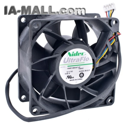 Nidec V80E12BHA7-57 12V 0.80A Double ball bearing cooling fan