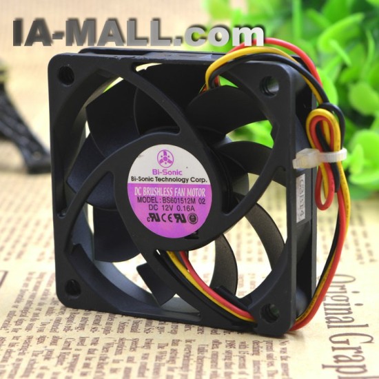 BI-SONIC BS601512M 12V 0.16A 6CM 3-wire cooling fan