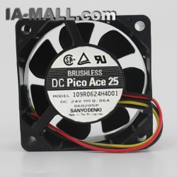 Sanyo 109R0624H4D01 6cm 24V 0.06A inverter cooling fan