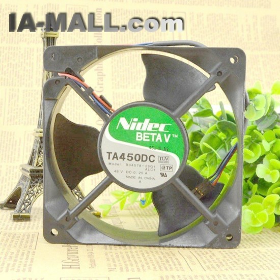 NIDEC  TA450DC B34578-26G1 48V 0.25A 3line 12CM axial fan