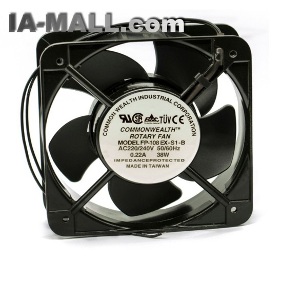 FP-108EX-S1-B  AC220V 38W industiral  Double ball bearing electrical cabinet cooling fan