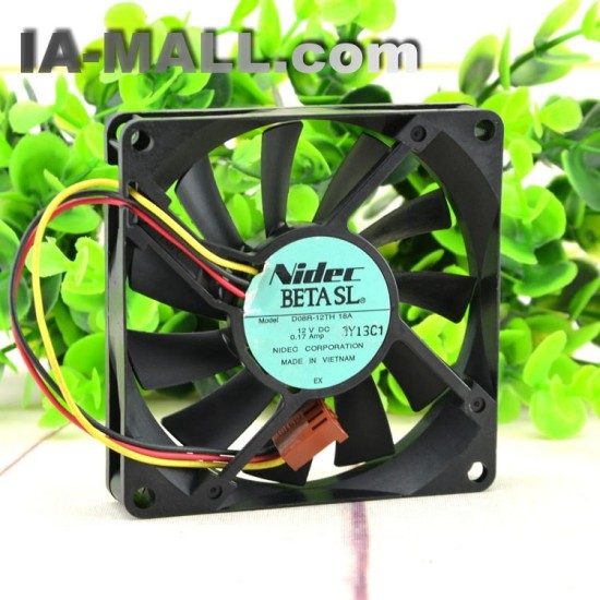 Nidec D08R-12TH 18A 12V 0.17A 8CM three-wire cooling fan