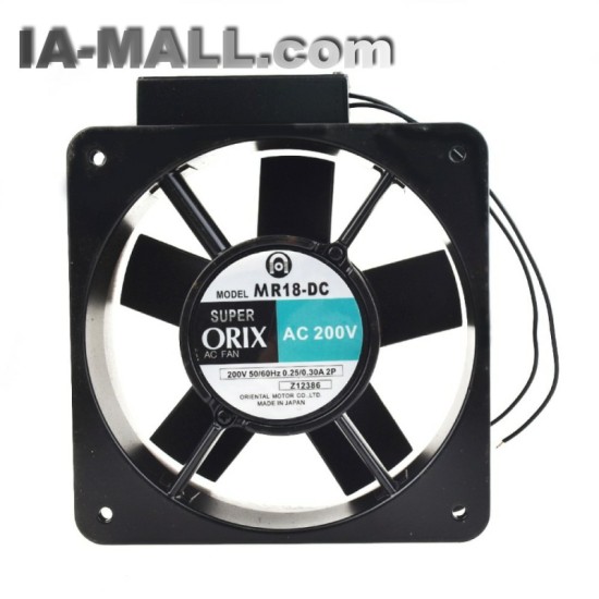 ORIX MR18-DC AC200V 0.25/0.3A 180*180*65mm 2pin cooling fan