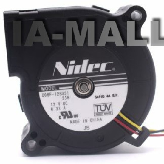 Nidec D06F-12B3S1 DC12V 0.33A 3.96W Double Ball Bearing  Cooling Fan