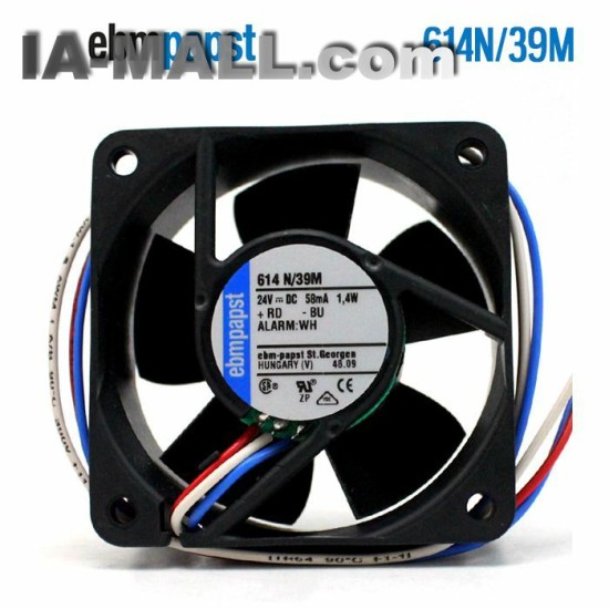 ebmpapst 614N/39M  DC24V 58mA 1.4W  Server Square fan