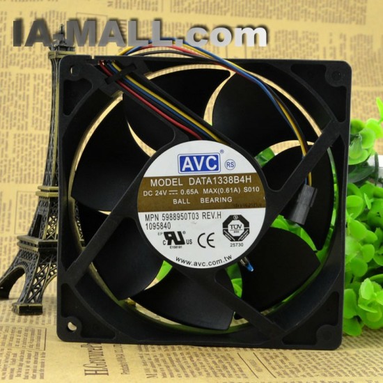 AVC DATA1338B4H 24V  0.65A  dual ball bearing cooling fan