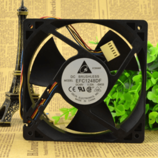 Delta EFC1248DF-5W33 DC48V 0.33A 120*120*38MM 4-line Cooling Fan