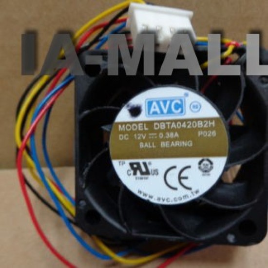 AVC DBTA0420B2H -P026 12V 0.38A  four-wire dual  cooling fan