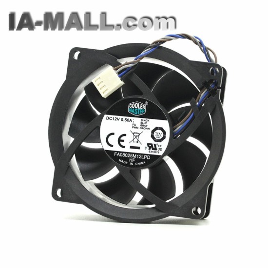 cooler master FA08025M12LPD 12V 0.50A four-wire PWM CPU cooling fan