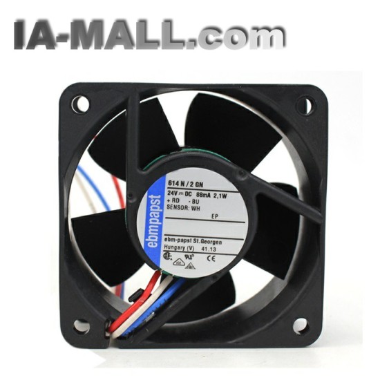 ebmpapst 614N/2GN 24V 88mA 2.1W 6cm axial cooling fan ebmpapst 614N/2GN 24V 88mA 2.1W 6cm axial cooling fan