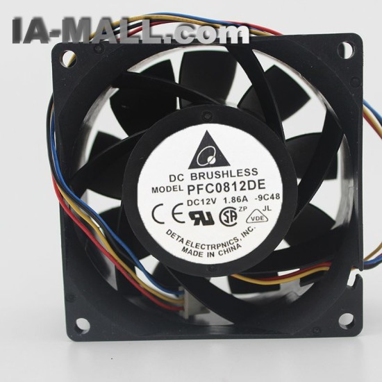 Delta PFC0812DE four-wire PWM control speed 1.86A large air volume fan